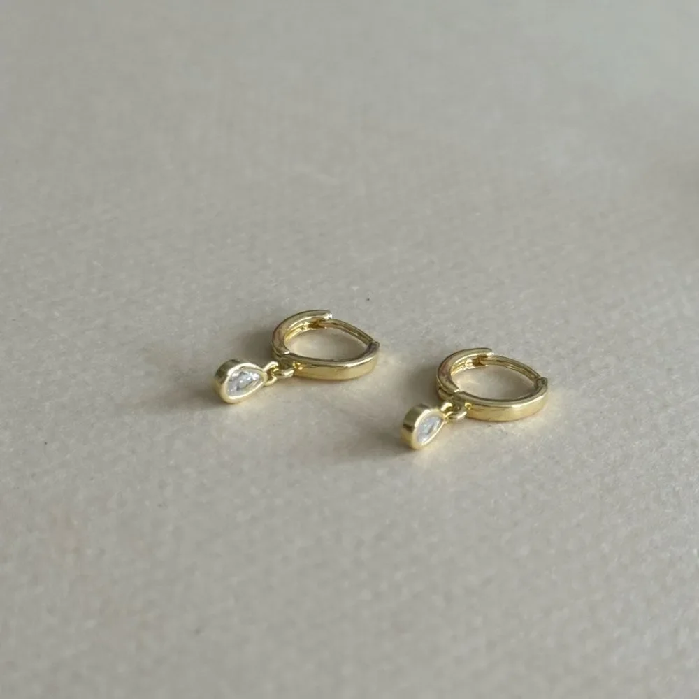 Diamond hoop earrings #2120
